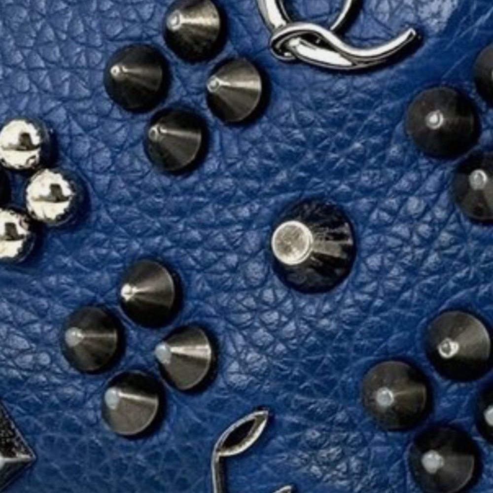 Christian Louboutin Blue Studded Wallet - Picture 7 of 11